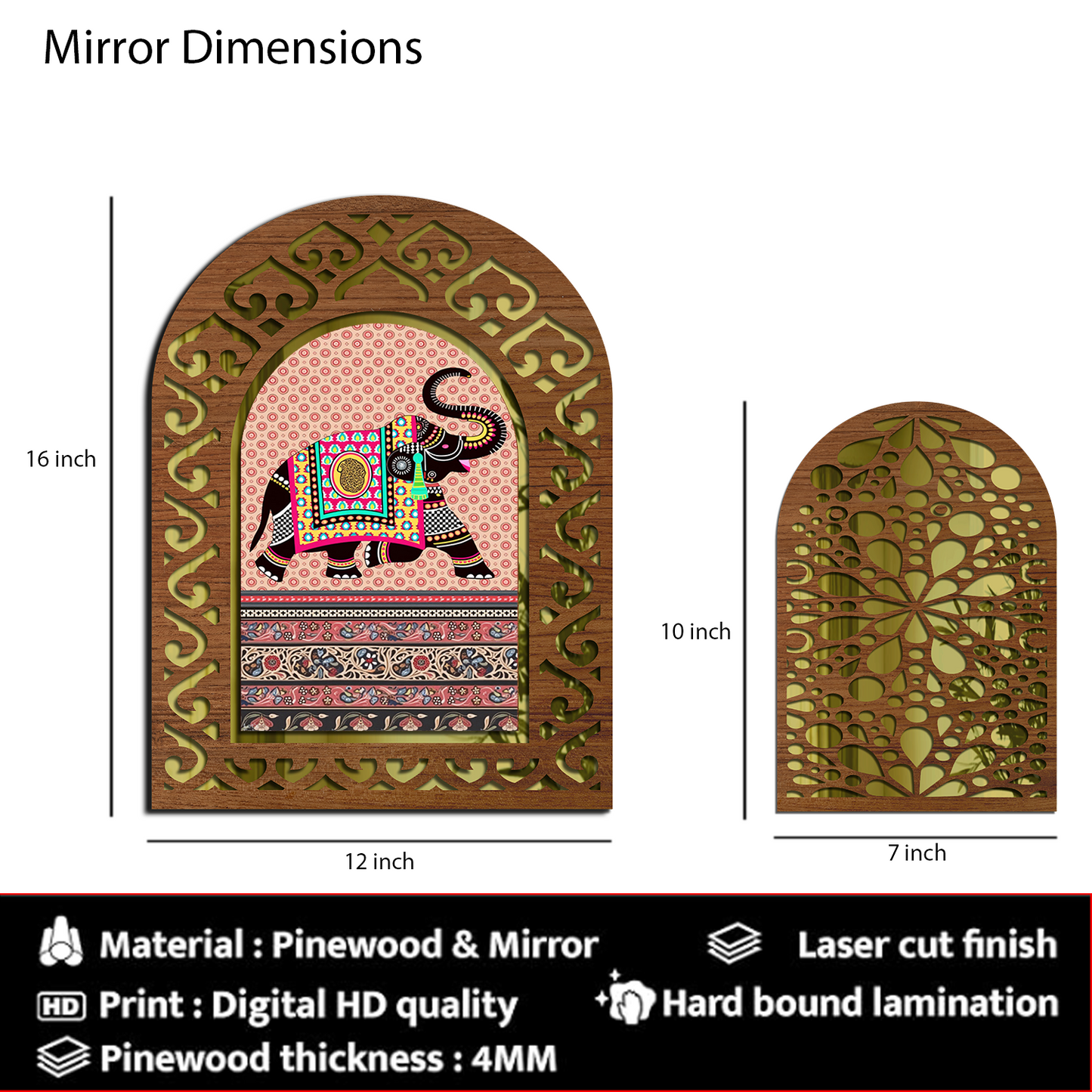 MDF Wall Mirror Home Decor